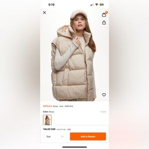 Beautiful designer puffer vest